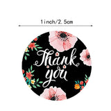 CIFEEO-100-500pcs Thank You Round Sticker Scrapbook Envelope Seal Sticker Gift Flower Decoration Stationery Label Sticker