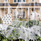 Cifeeo 50/100pcs Black Spider Simulation Tricky Toy Haunted House Spider Web Bar Party Decorations Kids Halloween Decor Fake Spiders