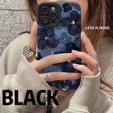 CIFEEO- Blue Camellia Phone Case For iphone 11 12 13 14 Pro Max 14 Plus 12 13 Min 7 8 Plus Flowers Camera Protection TPU Soft Cover Case