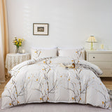 Cifeeo-3pcs Duvet Cover Set  (1*Duvet Cover + 2*Pillowcases, Without Core), Flower Print Bedding Set, Soft Comfortable Duvet Cover, For Bedroom, Guest Room