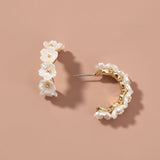CIFEEO-Resin White Flower Type C Stud Fashion