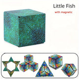 Cifeeo-1 Three-dimensional Variety Magic Cube Shashibo Cube Anti Stress Toy Geometry Infinite Magnetic Transform Cube Valentine's Day gift, New Year gift