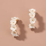 CIFEEO-Resin White Flower Type C Stud Fashion