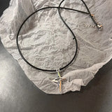 Cifeeo-Vintage Jewelry Y2K Style Vintage Fashion Leather rope Star Pendant Necklace For Women Men Antique Silver Color Jewelry Accessories Y2k Aesthetic