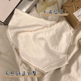 Cifeeo-5 Pcs Female Underwear for Women Lace Solid Panties Korean Mid Rise Pack Set Schoolgirl 2024 Cute Summer Briefs New Lingerie