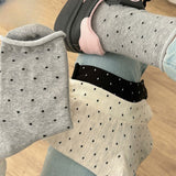 Cifeeo-Polka Dot Socks Feminina Ruffles Autumn Womans Ankle Socks Korean Style Kawaii Harajuku Cute Stockings Thin Japanese Tights 2024