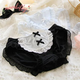 Cifeeo-5pcs Lolita Underwear Women Lace Mid Waist Brief Underwear Japanese Sweet Female Underpants Cotton Crotch Intimates Lingerie