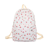 Cifeeo-back to school gifts Women Trendy Print School Bag Female Laptop College Backpack Fashion Lady Kawaii Bag New Girl Cherry Floral Travel Book Backpack