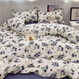 Cifeeo-2025 Spring Bedding Set Fashion Duvet Cover Set No Filler Flat Sheet Pillowcases Boys Girls Cute Twin Queen Size Ins Spring New Bedding Linen