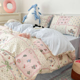 Cifeeo-2025 Spring Bedding Set Cute Cherry Duvet Cover Set with Pillowcase Soft Summer Thin Flat Sheet Floral Boys Girls Queen Full Size Home Bedding Kit