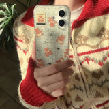 Cifeeo-gifts Cute Transparent Glitter Bear Phone Case
