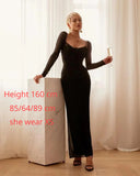 Cifeeo-Winter Black Formal Occasion Dresses Elegant and Beautiful Long Sleeve Bodycon Party Evening Dresses Long Vestidos