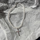 Cifeeo-Vintage Jewelry Y2K Style Kpop Vintage Love Heart Pendant Choker Necklace For Women Zircon Pearl Chain Party Aesthetic Jewelry Christmas Gift Hot Sale