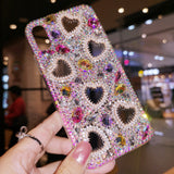 Cifeeo-gifts Rhinestone Heart Phone Case