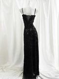 Cifeeo-Formal Occasion Dresses Maxi Black Appliques Dresses For Dancing Parties Long Elegant Party Dresses Women 2025 New In