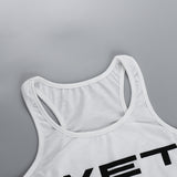 Cifeeo-Vintage 2024 New Women Sexy Spring Tank Tops Subtranslucent Slim Tops Letter Printed Women Racerback Vest Summer Clothes White Emo Girls