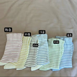 Cifeeo-Striped Socks Feminina Ruffles Womans Ankle Socks Korean Style Kawaii Harajuku Cute Stockings Autumn Thin Japanese Tights 2024