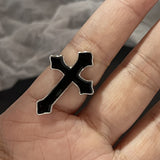 Cifeeo-Vintage Jewelry Y2K Style Gothic Irregular Gemstone Ring Aesthetic Girls Adjustable Black Stone Ring Women's Liquid Punk Ring Vintage Jewelry Accessories