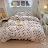 Cifeeo-Washed Cotton Bedding sets Duvet Cover bedsheets set with Pillowscase Bedding Linens Set for Queen/King edredones de cama