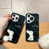 Cifeeo-gifts Bamboo Forest Rabbit Plush Rabbit Tail Phone Case