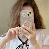 Cifeeo-gifts Cute Glitter Rabbit Doll Phone Case