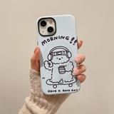 Cifeeo-gifts Kawaii Skateboard Bear Magnetic Card Holder Phone Case