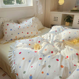 Cifeeo-Washed Cotton Bedding sets Duvet Cover bedsheets set with Pillowscase Bedding Linens Set for Queen/King edredones de cama