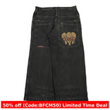 1980s fashion trends American Retro Street Hip Hop Jeans Men's and Women's 2024 Summer E-Commerce Y2K Wide Leg Jeans