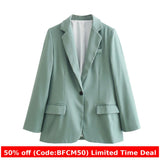 business casual outfits Women's 2024 Spring and Autumn Fashion plus Size Slim Fit One Button Small Suit Jacket for Women