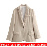 business casual outfits Women's 2024 Spring and Autumn Fashion plus Size Slim Fit One Button Small Suit Jacket for Women