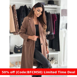 winter outfits men Autumn and Winter Simple Long Sleeve Solid Color Woolen Coat Women's Clothing