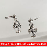 Cifeeoshop christmas outfit men Christmas gifts idea Dark Retro Cross Ear Studs Earless Ear Clip Japanese and Korean Simple Trendy Cool Men and Women Ear Buckle