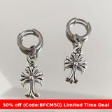 Cifeeoshop christmas outfit men Christmas gifts idea Dark Retro Cross Ear Studs Earless Ear Clip Japanese and Korean Simple Trendy Cool Men and Women Ear Buckle