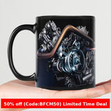 Cifeeoshop Christmas gifts idea Cyber Monday 2024 burly men Mechanical Engine Mechanic Engine Engine Ceramic Coffee Mug Water Cup Car Motorcycle