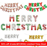 Cifeeoshop christmas pajamas aesthetic Christmas Decorations Red Green Merry Christmas Merry Christmas Letter Aluminum Film Balloon Suit