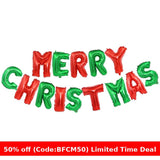 Cifeeoshop christmas pajamas aesthetic Christmas Decorations Red Green Merry Christmas Merry Christmas Letter Aluminum Film Balloon Suit