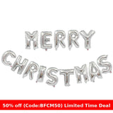 Cifeeoshop christmas pajamas aesthetic Christmas Decorations Red Green Merry Christmas Merry Christmas Letter Aluminum Film Balloon Suit