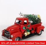 Cifeeoshop christmas aesthetic Christmas gifts idea for kid Decorative Red Metal Truck Decoration Christmas Decoration Gift Vintage Red Truck