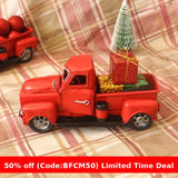 Cifeeoshop christmas aesthetic Christmas gifts idea for kid Decorative Red Metal Truck Decoration Christmas Decoration Gift Vintage Red Truck