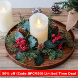 Cifeeoshop christmas aesthetic Christmas gifts idea Christmas Tree Decoration Supplies Candle Aromatherapy Candlestick Garland Ring Creative Home Desktop Dining Table Layout Cyber Monday 2024