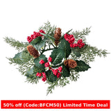 Cifeeoshop christmas aesthetic Christmas gifts idea Christmas Tree Decoration Supplies Candle Aromatherapy Candlestick Garland Ring Creative Home Desktop Dining Table Layout Cyber Monday 2024