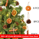 Cifeeoshop christmas tree aesthetic Christmas decorations Christmas Tree Decoration 24pcs Dried Flower Orange Slice Pine Cone Christmas Pendant DIY Decoration Cyber Monday 2024