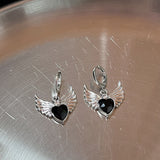 Cifeeo-Vintage Jewelry Y2K Style New Korean Fashion Vintage Cross Crystal Hoop Earrings For Women Goth Charms Cute Punk y2k Jewelry Accessories