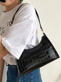 CIFEEO - Crocodile Embossed Baguette Bag  - Women Shoulder Bags