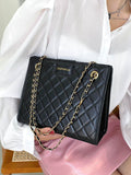 CIFEEO - Minimalist Quilted Chain Square Bag  - Women Shoulder Bags