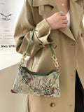 CIFEEO - Floral Painting Chain Shoulder Bag  - Women Shoulder Bags