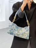 CIFEEO - Floral Painting Chain Shoulder Bag  - Women Shoulder Bags