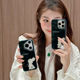 Cifeeo-gifts Bamboo Forest Rabbit Plush Rabbit Tail Phone Case