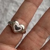 Cifeeo-Vintage Jewelry Y2K Style Y2K Crystal Rings Kpop Heart Adjustable Ring Irregular Geometry Punk Vintage Rings For Women Girls New Fashion Jewelry