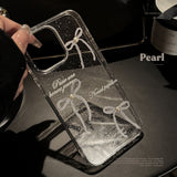 Cifeeo-gifts Pearl Bow Transparent Phone Case